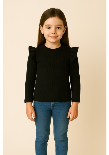 Kız Çocuk 3'lü Uzun Kollu Badi. 6 Ay 7 Yaş Arası 3 Lü Badi Seti Fırfır Detaylı %100 Pamuk Kız Bebek Kırmızı