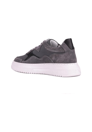 Shoetyle - Gri Süet Bağcıklı Erkek Sneaker 115-602-1334 Gri