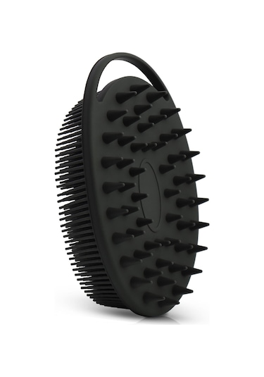 Ximistore9 Silikon Gövde Aşınmazlık Ve Saç Derisi Bakımı Fırçası - İki Yönlü Tasarım, Cinsiyet Ve Evcil Hayvan Uyumlu, Şampuan Uygulama Fonksiyonu Siyah