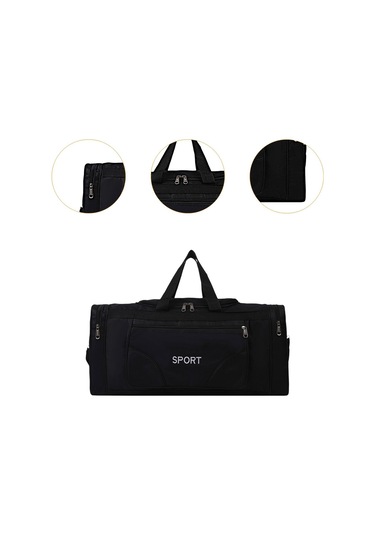 Homyl Alışveriş Seyahat Erkekler Için Duffle Çanta Siyah