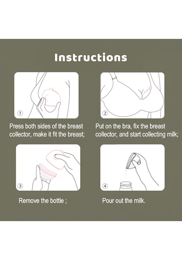 Shineyee Horigen Yenileme Elle Göğüs Sütü Toplayıcı - 60ml Sızıntı Sütü Saklama Kabı