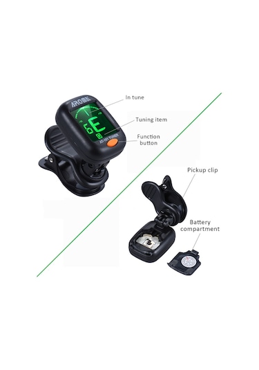 Akort Aleti Gitar Tuner - Aroma At101 Digital Chromotic