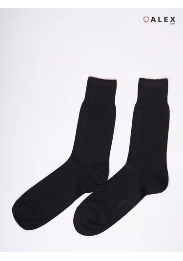 Alex Yvn Yüksek Pamuklu Çoraplar 2 Çift 412428453 Siyah