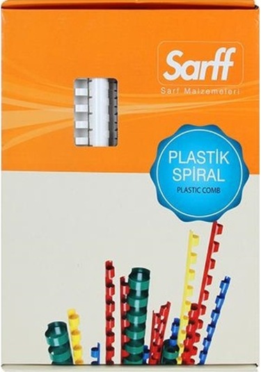 18Mm.Beyaz Delux Plastik Spiral Kutu 100Adet