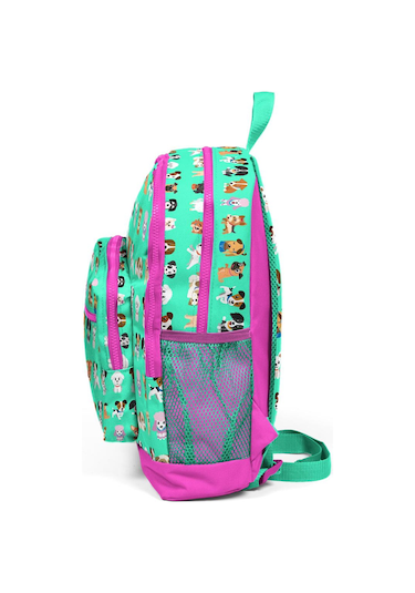 Coral High Kids Su Yeşili Köpek Desenli Dört Bölmeli Okul Sırt Çantası 23465