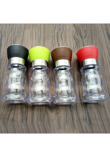 Besthome1 Taşınabilir El Karabiber Değirmeni Baharat Tuzluğunu El Büküm Aracı Kahverengi