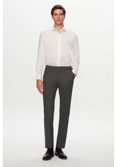 Ds Damat Slim Fit Beyaz Armürlü Gömlek 3hf02ıg141851 Beyaz