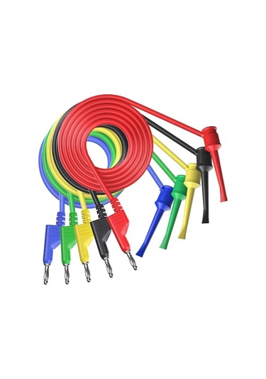 P1045 Multımetre Test Uçu Kablo Kiti - Kırmızısiyahsarıyeşilmavi