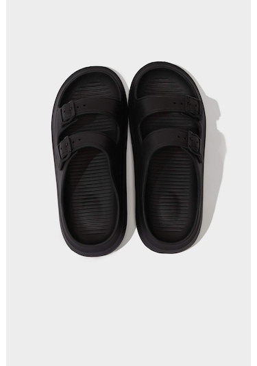 Defacto Erkek Düz Taban Çift Bantlı Eva Terlik D4280ax25hsbk26 Siyah