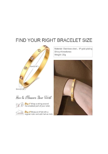 Gül Altın Paslanmaz Çelik Bilezik Solmayan Kadın Bileklik Takı