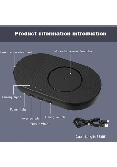 Dofolink Hanabitx Fare Hareketi Simülatörü - Otomatik Uyku Engeli Ve Bilgisayar Uyandırıcı, Titreşim Algılama Özelliğiyle Abs Malzeme