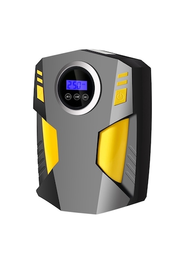 Sones Araba 12v Taşınabilir Şişme Silindir Pedalı Dijital Ekran Işıklı Hava Pompası