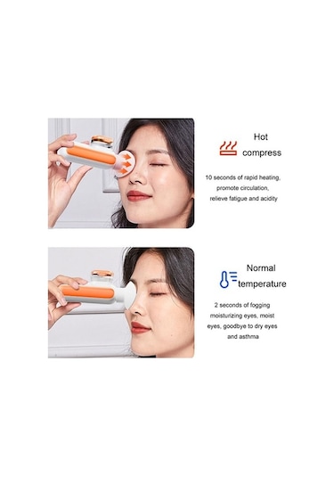 Dm Konca Sıcak Soğuk Kompres Nemlendirici Göz Spreyi Vapor Misting Aleti Beyaz Beyaz