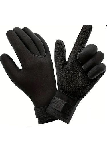 Argos 3mm Neopren Dalış -surf-yelken Eldivenleri Siyah