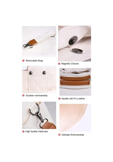 Moveevo Büyük Kapasiteli Çok Cepli Kadın Kanvas Çantası - Dayanıklı Ve Pratik Günlük Kullanım İçin Yeşil