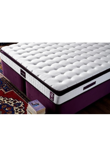 Nironyatak Niron Purple Yatak Seti 80X180 Cm Tek Kişilik Yatak Baza Başlık T
