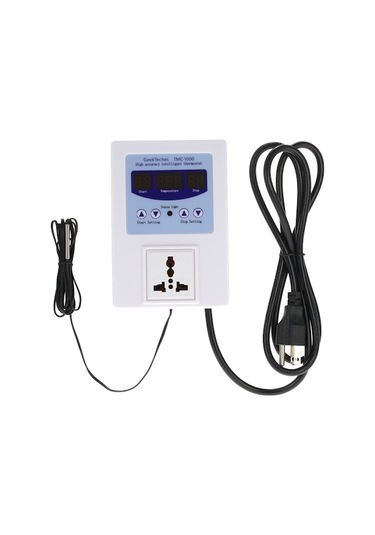 Ac110-240v 10a Led Dijital Akıllı Önceden Kablolanmış Sıcaklık Kontrol Cihazı Çıkışı Sensör Termostatı Isıtma Soğutma Kontrol Anahtarı