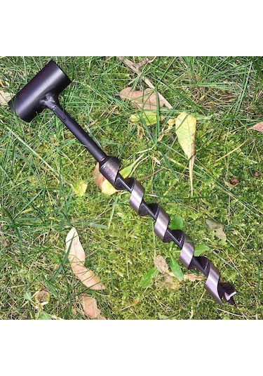 Kamp Ayısı Delme Çapı 20 Mm - Çantalı Bushcraft İsveç El Burgusu Siyah