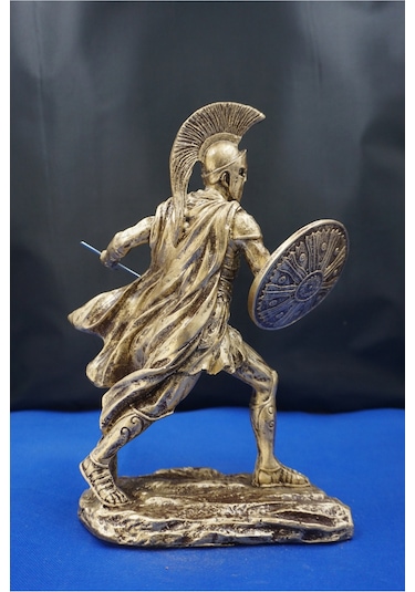 Achilles Aşil Mitolojik Tasarım - Ev Ofis Dekoratif Hediyelik Aksesuar 19 Cm Altın