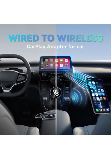 Yifomall Mınıx Cp86 Kablolu Carplay'den Kablosuz Dönüştürücü, İphone Araç Bağlantısı, Müzik/navigasyon/arama/dil Komutları, Usb-a To Type-c Ve 90 Derece Usb-a Adaptörü, Siyah