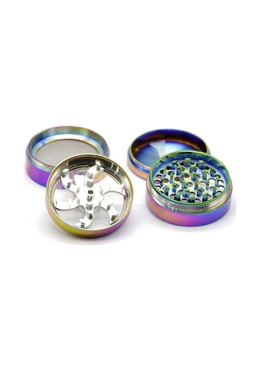 Müstesna Çelik Tutun Öğütücü Grinder Değirmenli Kapak 4 Katmanlı Hazneli