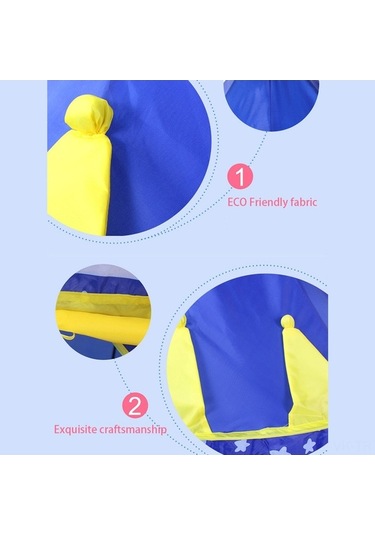 Ebitda Çocuklar İçin Pembe Şato Çadırı - 105x105x135cm Katlanabilir Pembe