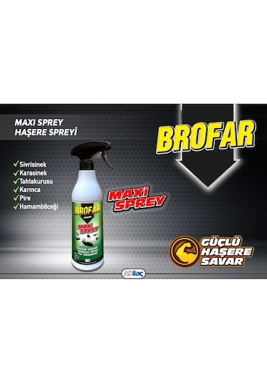 Güçlü Haşere Savar Maxi Sprey 500 Ml Sivrisinek, Karasinek, Tahta