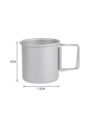 Sones Hk280 300ml Açık Kamp Katlanır Su Bardağı Taşınabilir Alüminyum Alaşımlı Bardak, Renk: Gümüş Çok Renkli