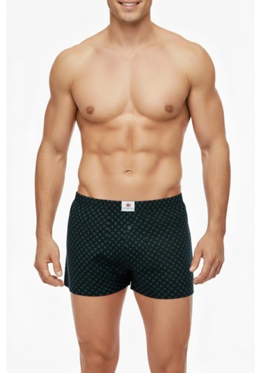 Erkek Penye Baskı Desenli Boxer Bgl-st05011 Siyah