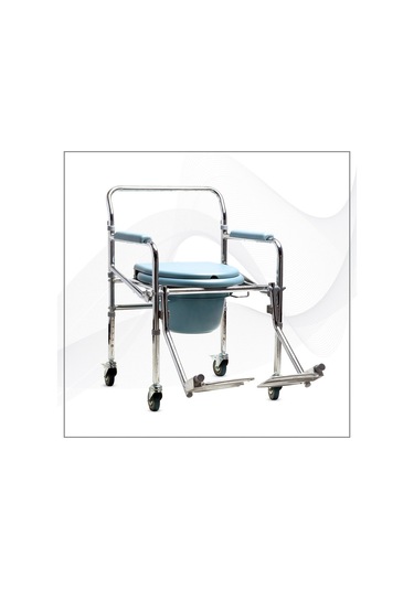 İthal Tekerlekli Klozet Yükseltici Katlanir Paslanmaz Banyo Wc