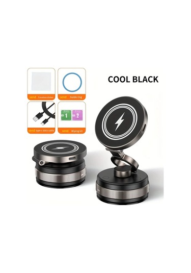 Motion003 D1w Kalay Yükseltilmiş Kablosuz Şarj Araba Telefon Tutucu Vakum Manyetik Emme Kupa D1w Kalay