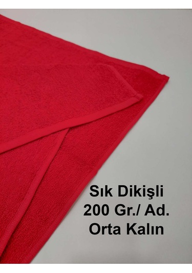 Kırmızı Berber Havlusu Denizli 50x90 Cm 12'li