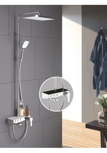 Niagara Beyaz Camlı Üç Yönlü Duş Kolonu Ng3501C Diğer