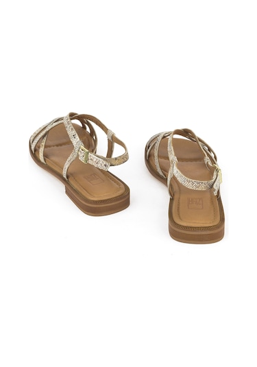 Ziya, Kadın Hakiki Deri Sandalet 1511047z16213 Bej-yılan 1511047z16213 460 Bej-yılan Bej