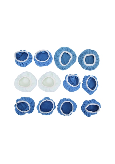 Moveevo 5-6 İnç Araç Polisaj Makinesi İçin Fiber Tampon Pad Seti - 8 Adet Polisaj, 2 Adet Cila Ve 2 Adet Mercan Kumaş Pad İle Tekrarlı Kullanım