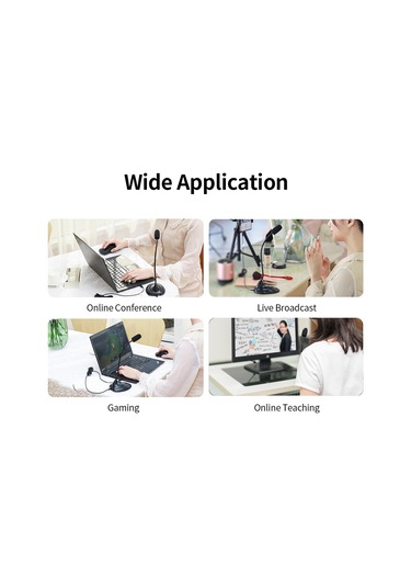 Reedark Senıcc Sm-008 3.5mm Çok Yönlü Gürültü Önleyici Masaüstü Mikrofon - Konferans, Ders Ve Sohbet İçin