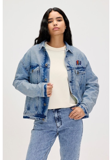 Adelina Mavi Kadın Denim Ceket-mavi Mavi