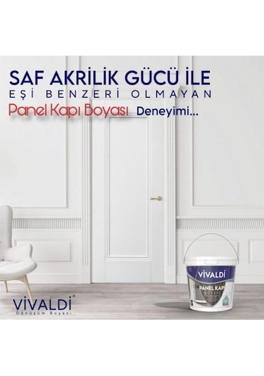 Su Bazlı Kokusuz Parlak Akrilik Panel Kapı Boyası