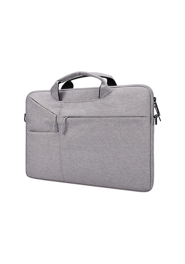 St02s Su Geçirmez Yırtılma Direnci Gizli Taşınabilir Askı 15.6 İnç Dizüstü Bilgisayarlar İçin Tek Omuzlu Çanta, Bavul Kemeri İle Açık Gri