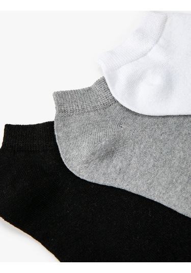 Koton Basic 3'lü Patik Çorap Seti Çok Renkli Gri 4wam80004aa 4WAM80004AA040 Gri