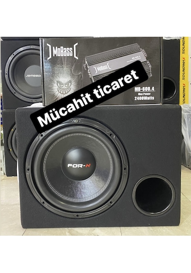 Forx 30cm Bass 1000w 250rms Mobass 4kanallı Anfi 2400w 2x150rms