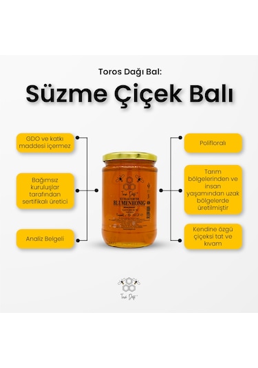 Toros Dağı Çiçek Balı Süzme 860 G