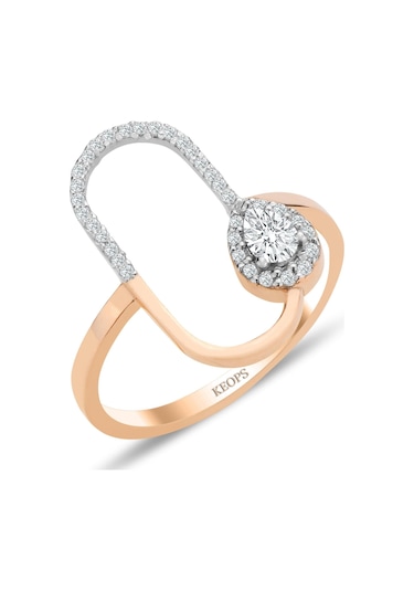 Pırlanta Damla Nemesis Yüzük - Idl Sertifikalı Rose Gold