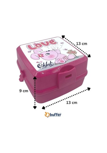 Buffer® Kendiliğinden Kaşık Çatallı Beslenme Kutusu 4 Bölmeli Çoc