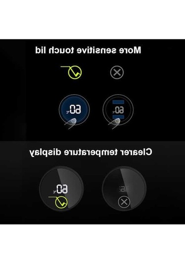 Pazly Paslanmaz Çelik Seyahat Termosu - Led Sıcaklık Göstergeli Kahve Termosu