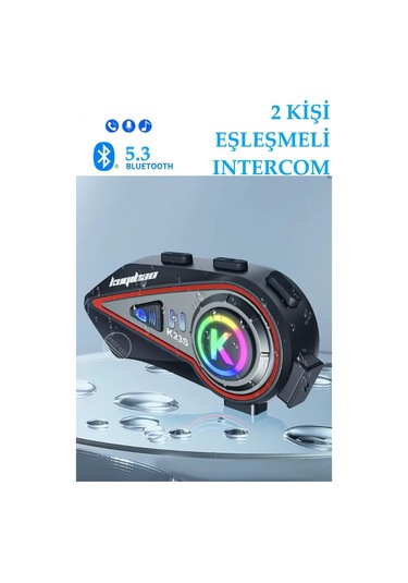 2 Kişi Eşleşmeli Intercom 1000 Metre Kask Kulaklığı Su Geçirmez Bluetooth 5.3 Motosiklet Kulaklık K23s