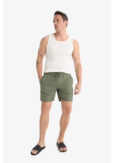 DeFacto Regular Fit Kısa Boy Cepli File Astarlı Beli Bağcıklı Düz Hafif Kumaş Deniz Şortu E5133AXNSKH109 DeFacto Regular Fit Kısa Boy Cepli File Astarlı Beli Bağcıklı Düz Hafif Kumaş Deniz Şortu E5133AXNSKH109