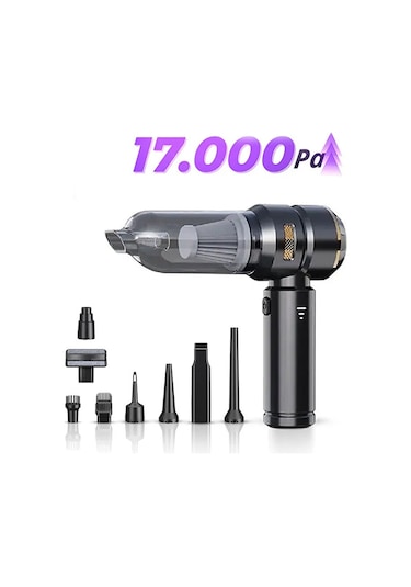17.000pa Güçlü Vakumlu 9in1 Araç İçi Üflemeli Süpürge / 6000mah /