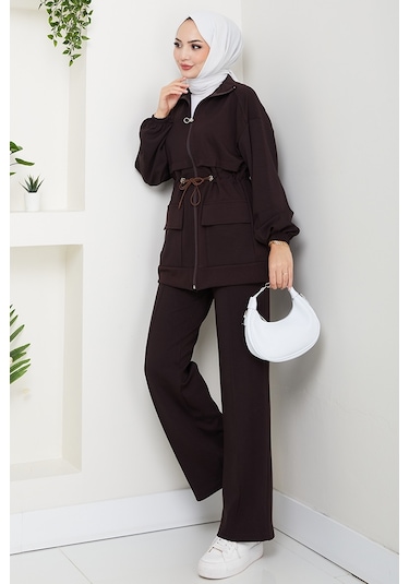 Kapak Cepli Oysho İkili Takım 1652 - Acı Kahve Acı Kahverengi