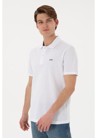 U.S. Polo Assn. Erkek Regular Fit Polo Yaka Beyaz Basic Tişört 50306007-VR013 U.S. Polo Assn. Erkek Regular Fit Polo Yaka Beyaz Basic Tişört 50306007-VR013